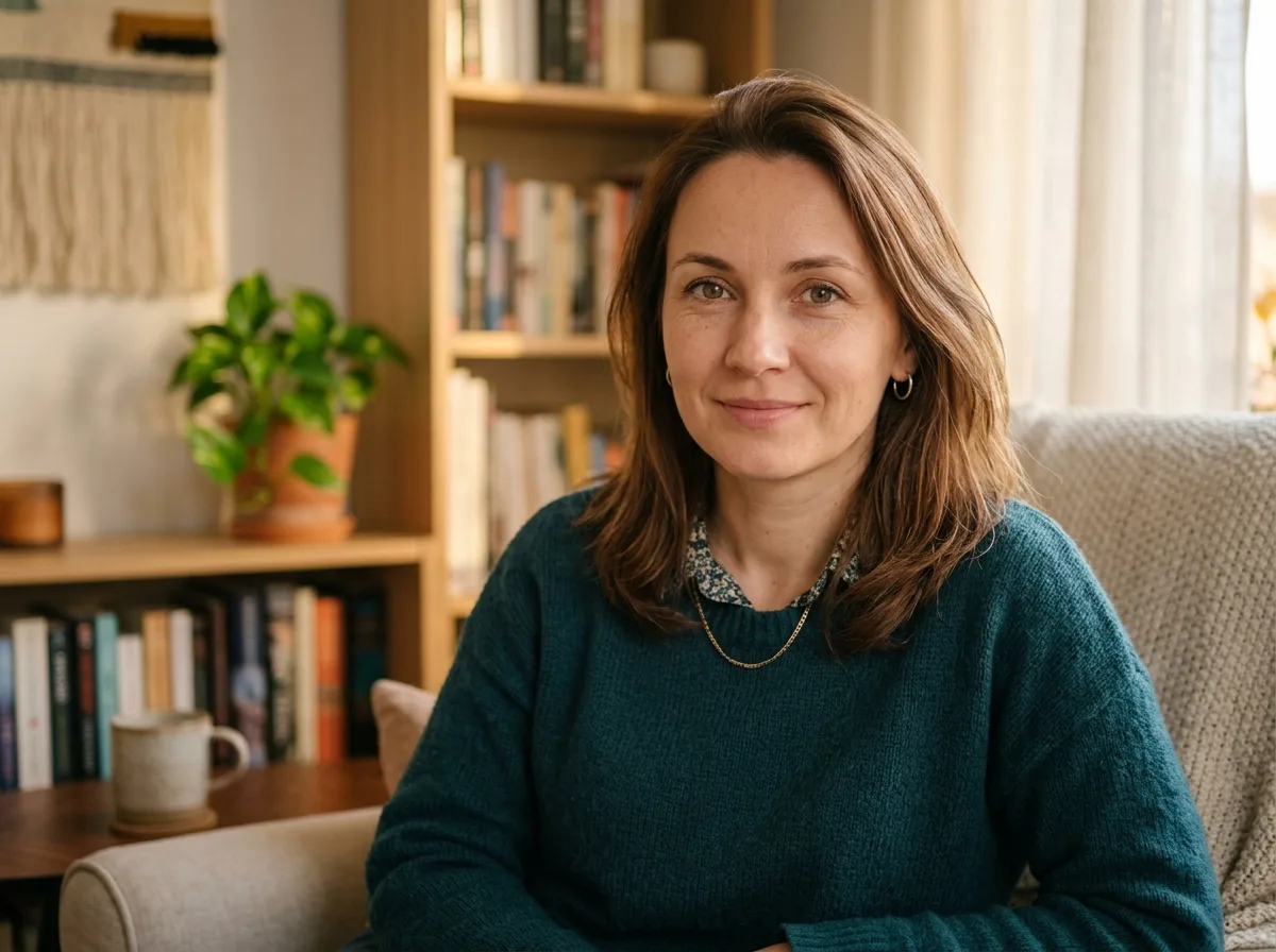 Аватар Светланы Петровой — женщина около 40 лет, спокойный взгляд, тёплый свет